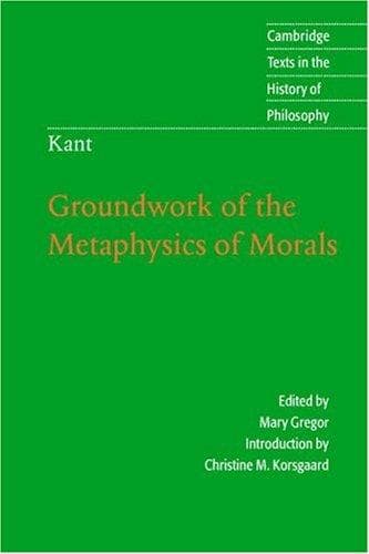 Groundwork of the Metaphysics of Morals cover